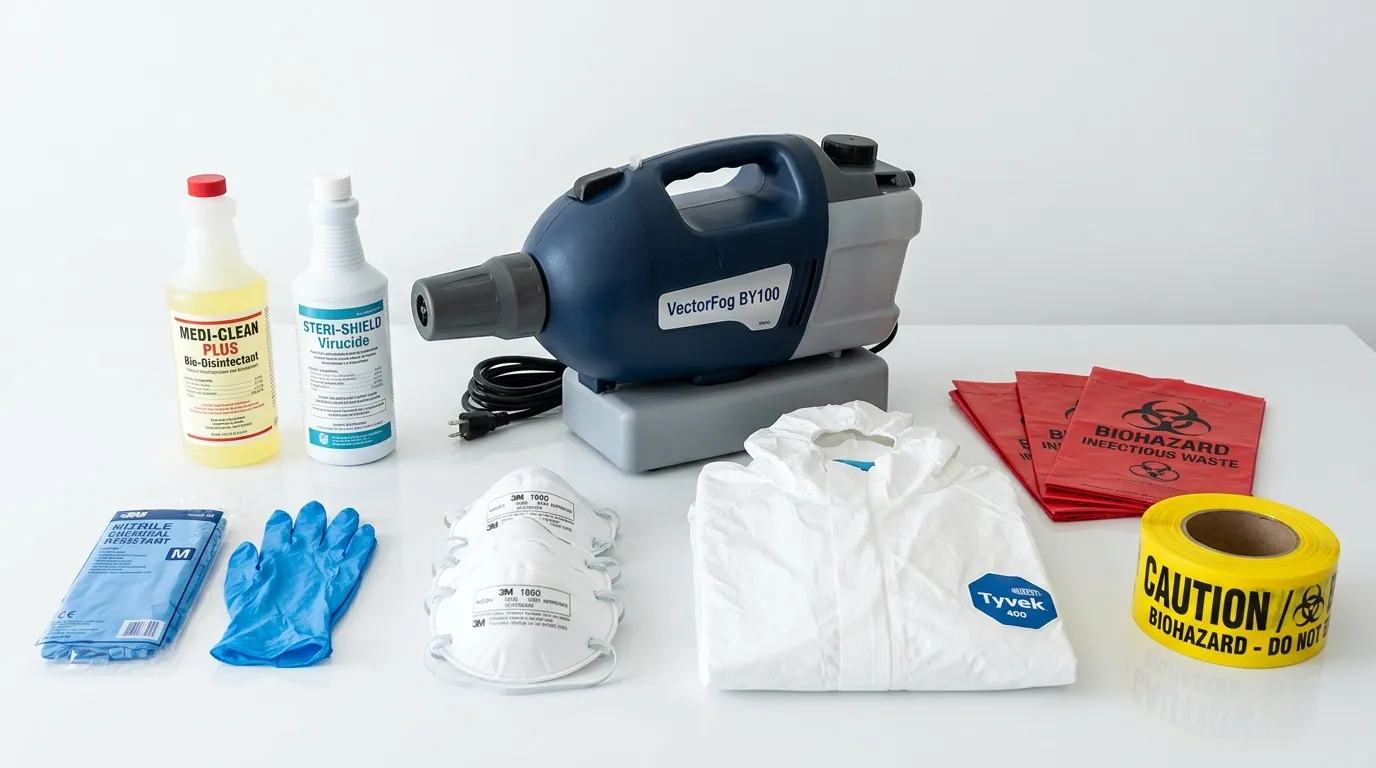 Professional biohazard remediation crew working in Hartford